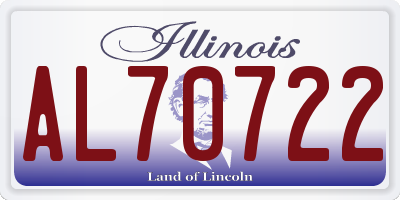 IL license plate AL70722