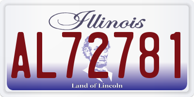 IL license plate AL72781