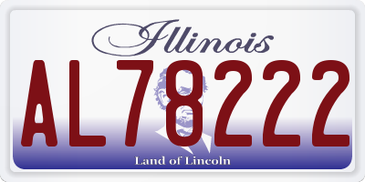 IL license plate AL78222