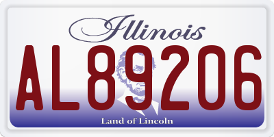 IL license plate AL89206