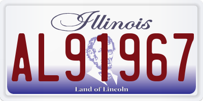 IL license plate AL91967