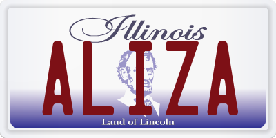 IL license plate ALIZA