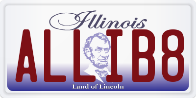 IL license plate ALLIB8