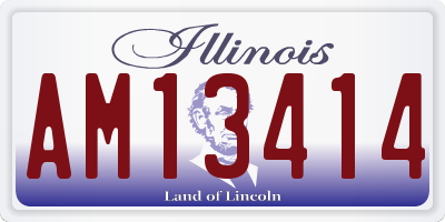 IL license plate AM13414