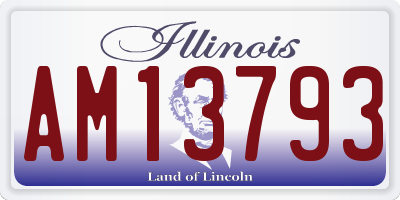 IL license plate AM13793