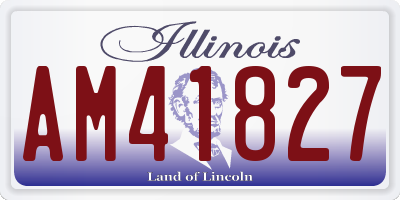 IL license plate AM41827