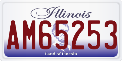 IL license plate AM65253