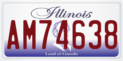 IL license plate AM74638