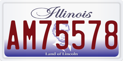 IL license plate AM75578