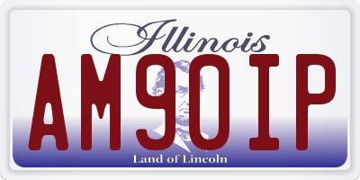 IL license plate AM90IP