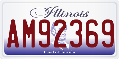 IL license plate AM92369