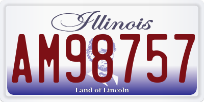 IL license plate AM98757