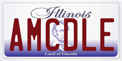 IL license plate AMCDLE