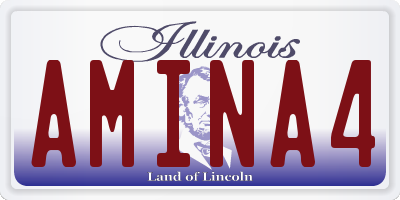 IL license plate AMINA4