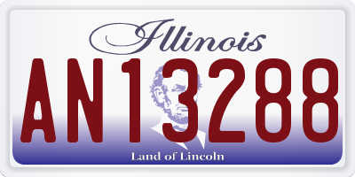 IL license plate AN13288