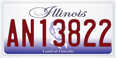 IL license plate AN13822