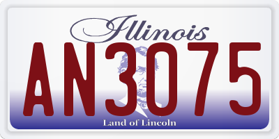 IL license plate AN3075