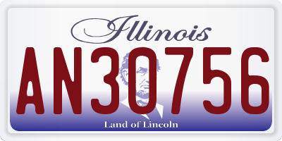 IL license plate AN30756