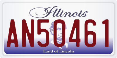 IL license plate AN50461