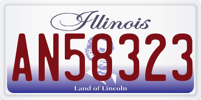 IL license plate AN58323