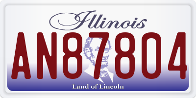 IL license plate AN87804