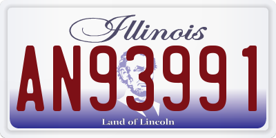 IL license plate AN93991