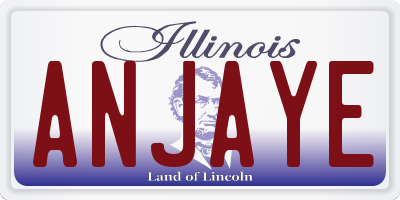 IL license plate ANJAYE