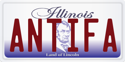 IL license plate ANTIFA