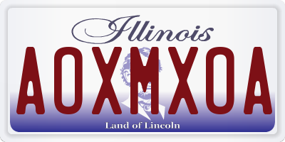 IL license plate AOXMXOA