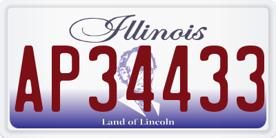 IL license plate AP34433