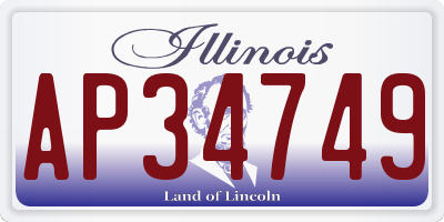 IL license plate AP34749
