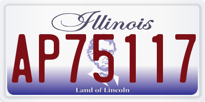 IL license plate AP75117