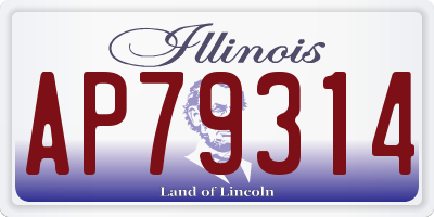 IL license plate AP79314