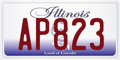 IL license plate AP823