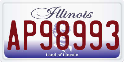 IL license plate AP98993