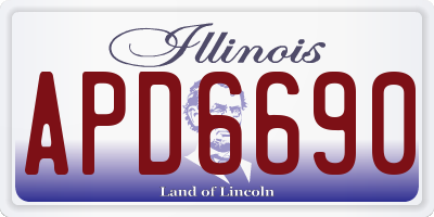 IL license plate APD6690