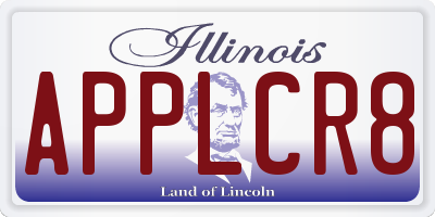 IL license plate APPLCR8