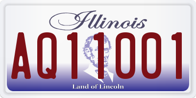 IL license plate AQ11001