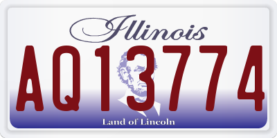 IL license plate AQ13774