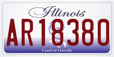 IL license plate AR18380