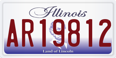 IL license plate AR19812