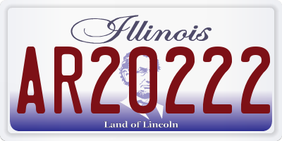 IL license plate AR20222