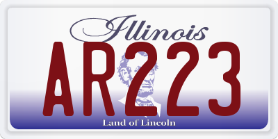 IL license plate AR223