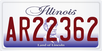 IL license plate AR22362