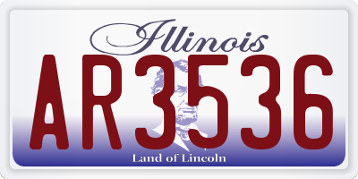 IL license plate AR3536