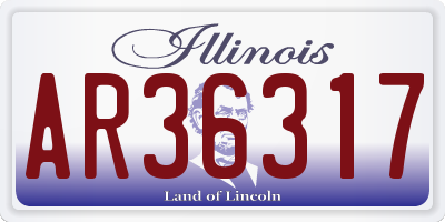 IL license plate AR36317