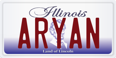 IL license plate ARYAN