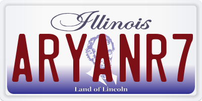 IL license plate ARYANR7