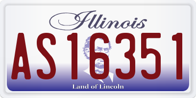 IL license plate AS16351