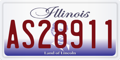 IL license plate AS28911